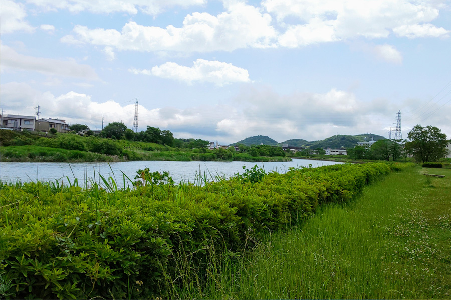 鏡川河畔